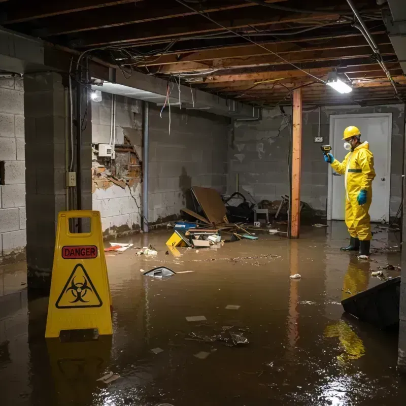 Flooded Basement Electrical Hazard in Saint Paul, MO Property